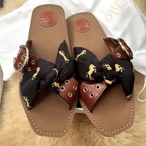 Chloé Horse Motif Sandals